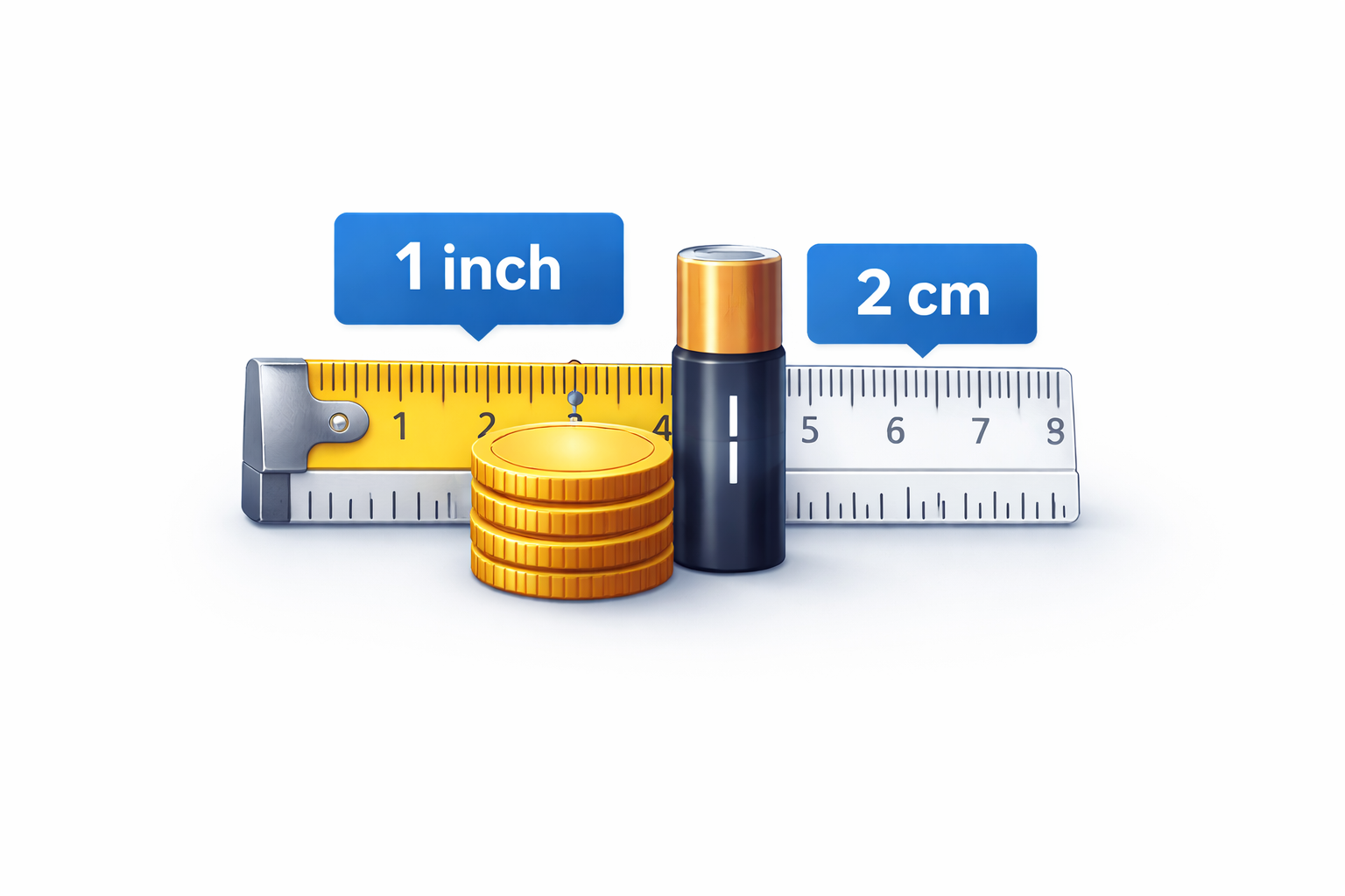 Visual measurement comparisons icon