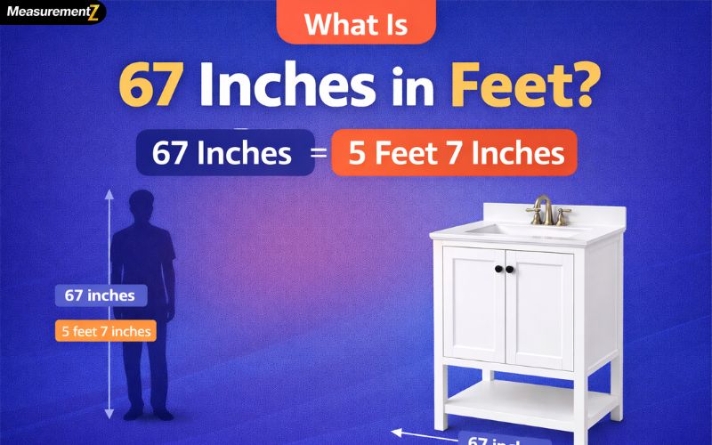 67 inches in feet
